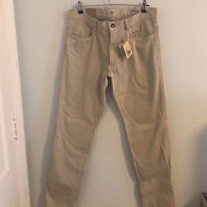 Faherty mens comfort twill 5 pocket pants, size 34
